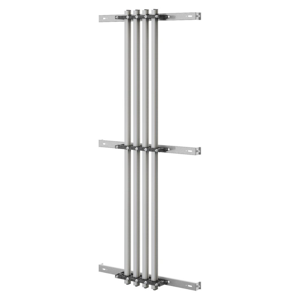  PAIRE DE PORTE-BARRES OMNIBUS - POUR BARRE OMNIBUS PROFILÉE EN ALUMINIUM - 630-800 A - POUR STRUCTURES D=600-800 - STRUCTURES L=850 - POUR QDX 1600H