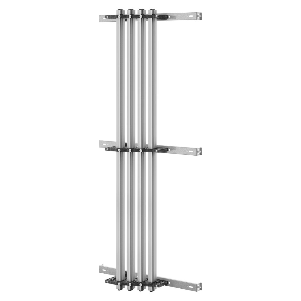  paire de porte-barres omnibus - pour barre omnibus profilée en aluminium - 1 250 à 1 600 a - pour structures d = 600 à 800 l = 850 - qdx 1 600h