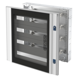 CVX DISTRIBUTION BOARD 160I - FLUSH-MOUNTING - 600x1000x105 - 144(24x6) MODULES - IP40 - GLASS DOOR WITH 2 LOCKS - GREY RAL7035