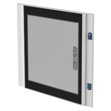 Tempered smoked-glass flat safety doors for IP55 enclosures