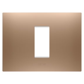 placa ego - en tecnopolímero barnizado - 1 módulo - cobre claro - chorusmart
