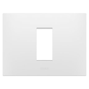 EGO PLATE - IN TECHNOPOLYMER - 1 MODULE - SATIN WHITE - CHORUSMART