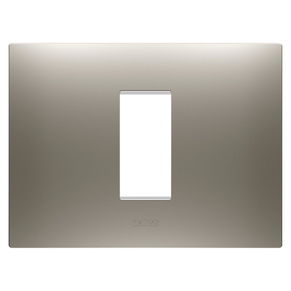  EGO PLATE - IN PAINTED TECHNOPOLYMER - 1 MODULE - STEEL - CHORUSMART