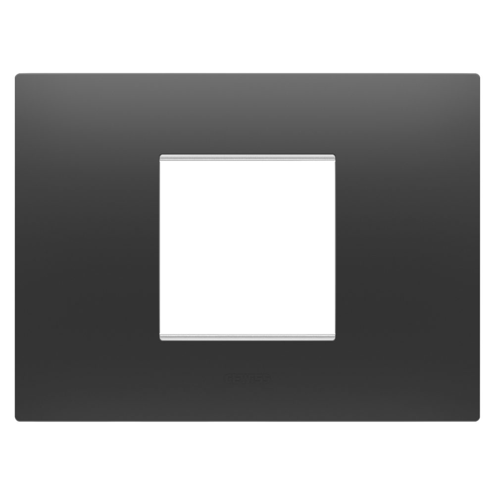  abdeckrahmen ego - in technopolymer - 2 module - schwarz satiniert - chorusmart