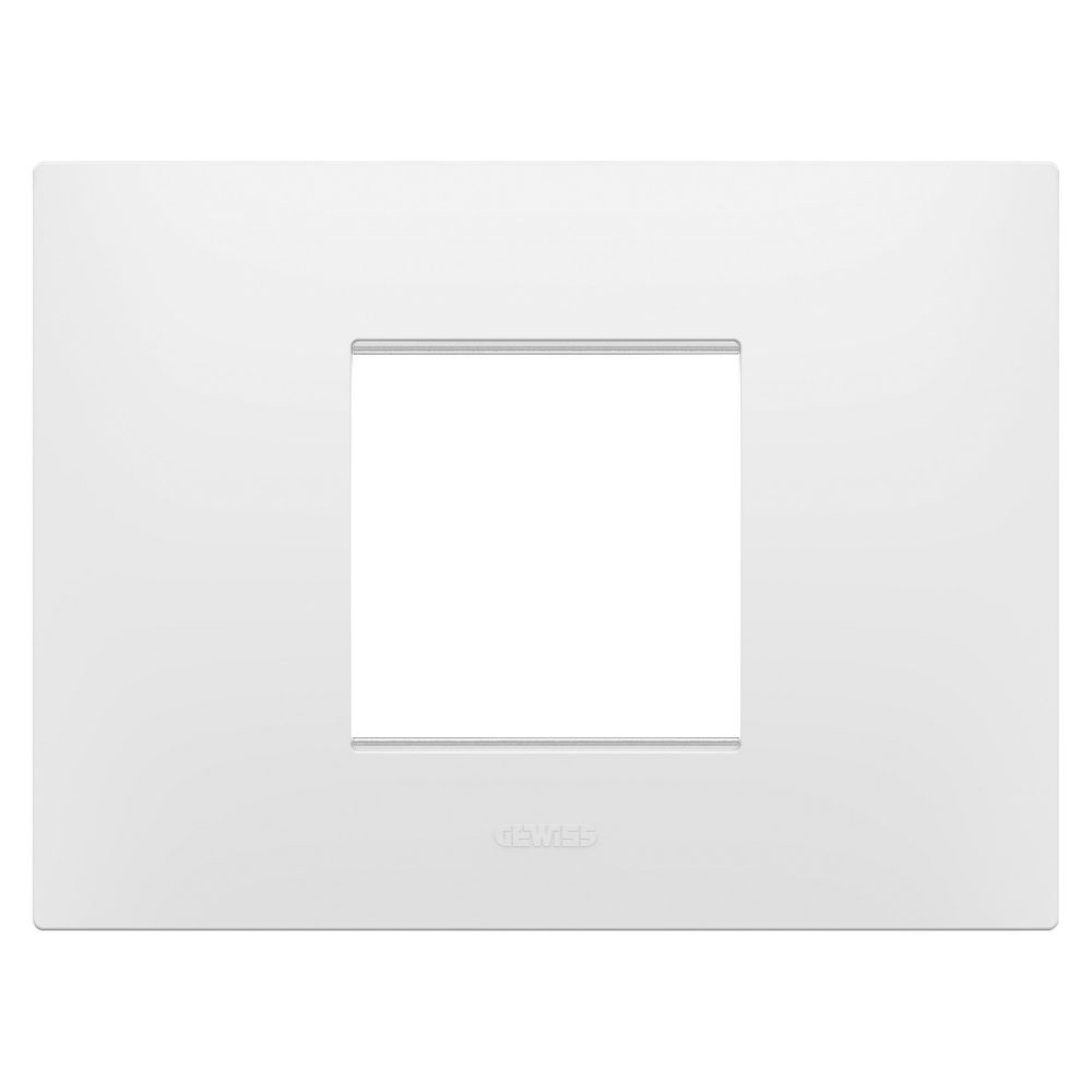  ego plate - in technopolymer - 2 modules - satin white - chorusmart