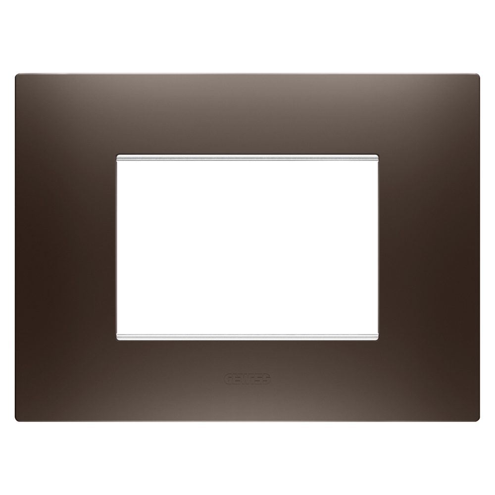  ego plate - in painted technopolymer - 3 modules - brown shade - chorusmart