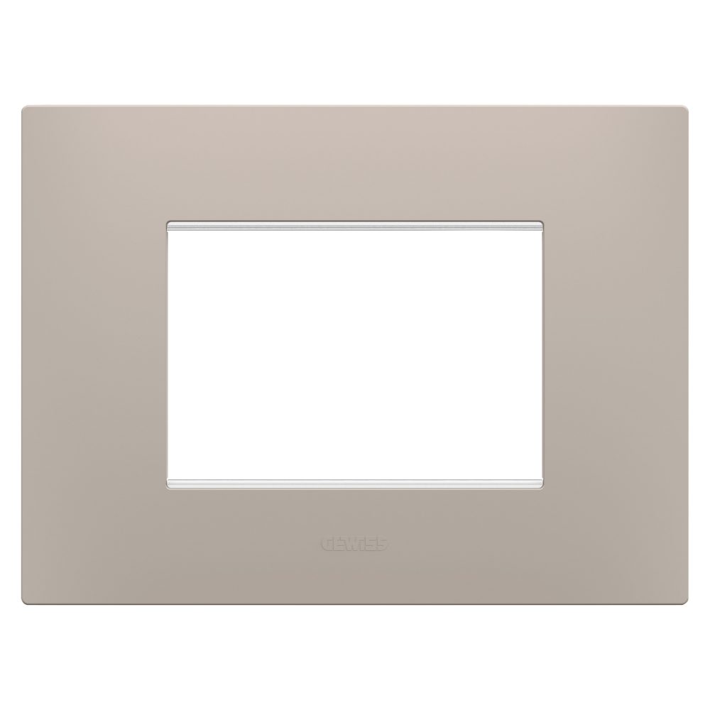  abdeckrahmen ego - in technopolymer - 3 module - dunkelsand - chorusmart