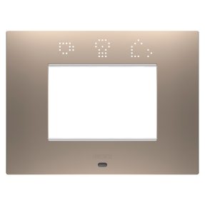 PLACCA EGO SMART - IN TECNOPOLIMERO VERNICIATO - 3 POSTI - BRONZO CHIARO - CHORUSMART