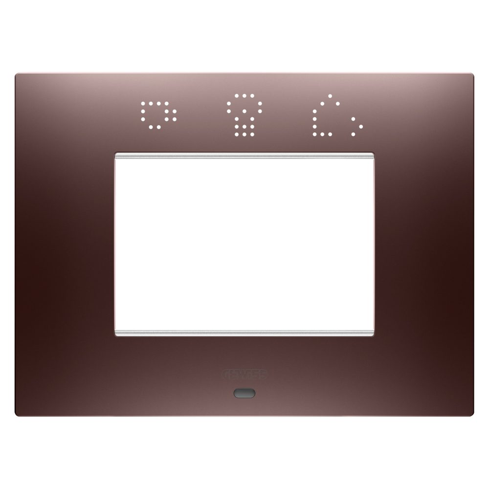  placca ego smart - in tecnopolimero verniciato - 3 posti - rame - chorusmart
