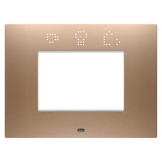 EGO SMART PLATE - IN PAINTED TECHNOPOLYMER - 3 MODULES - SOFT COPPER - CHORUSMART