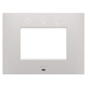 plaque ego smart - en technopolymère peint - 3 modules - argile - chorusmart