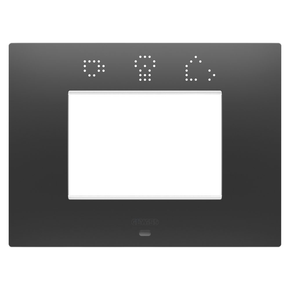  abdeckrahmen ego smart - in lackiertem technopolymer - 3 module - schwarz satiniert - chorusmart