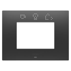 EGO SMART PLATE - IN PAINTED TECHNOPOLYMER - 3 MODULES - SATIN BLACK - CHORUSMART