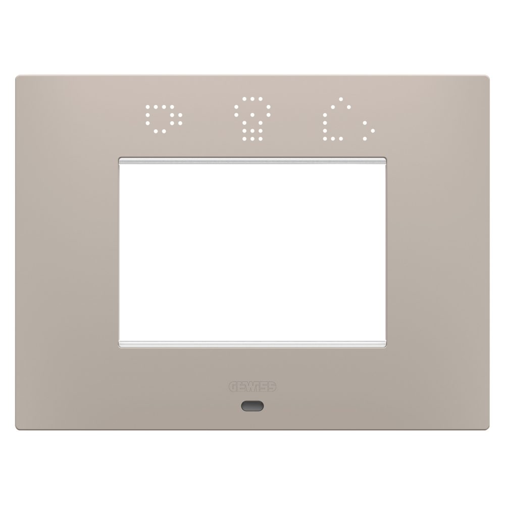 placca ego smart - in tecnopolimero verniciato - 3 posti - dark sand - chorusmart