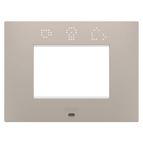 PLACCA EGO SMART - IN TECNOPOLIMERO VERNICIATO - 3 POSTI - DARK SAND - CHORUSMART