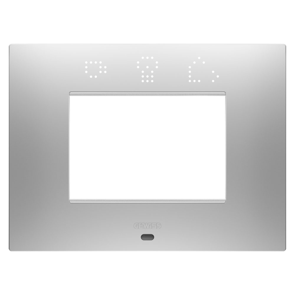  placca ego smart - in tecnopolimero verniciato - 3 posti - magnetic gray - chorusmart