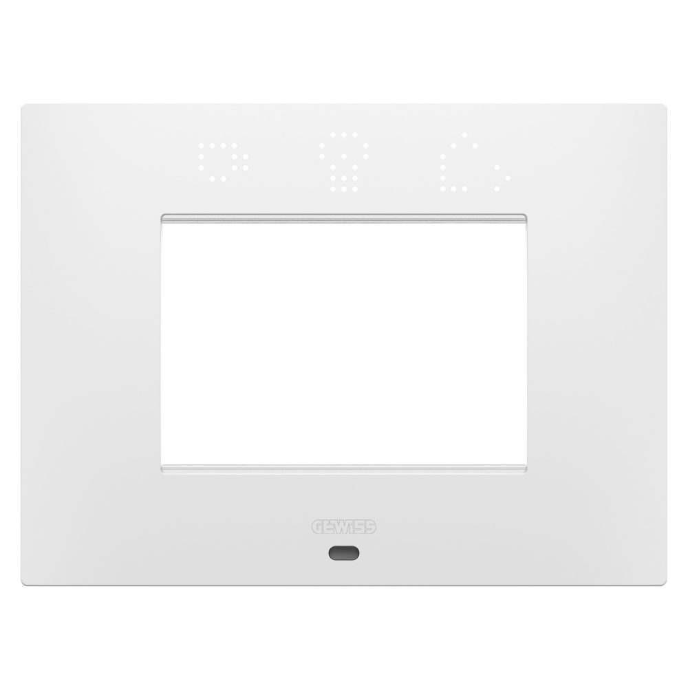  placa ego smart - en tecnopolímero barnizado - 3 módulos - blanco satinado - chorusmart