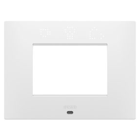 plaque ego smart - en technopolymère peint - 3 modules - blanc satin - chorusmart