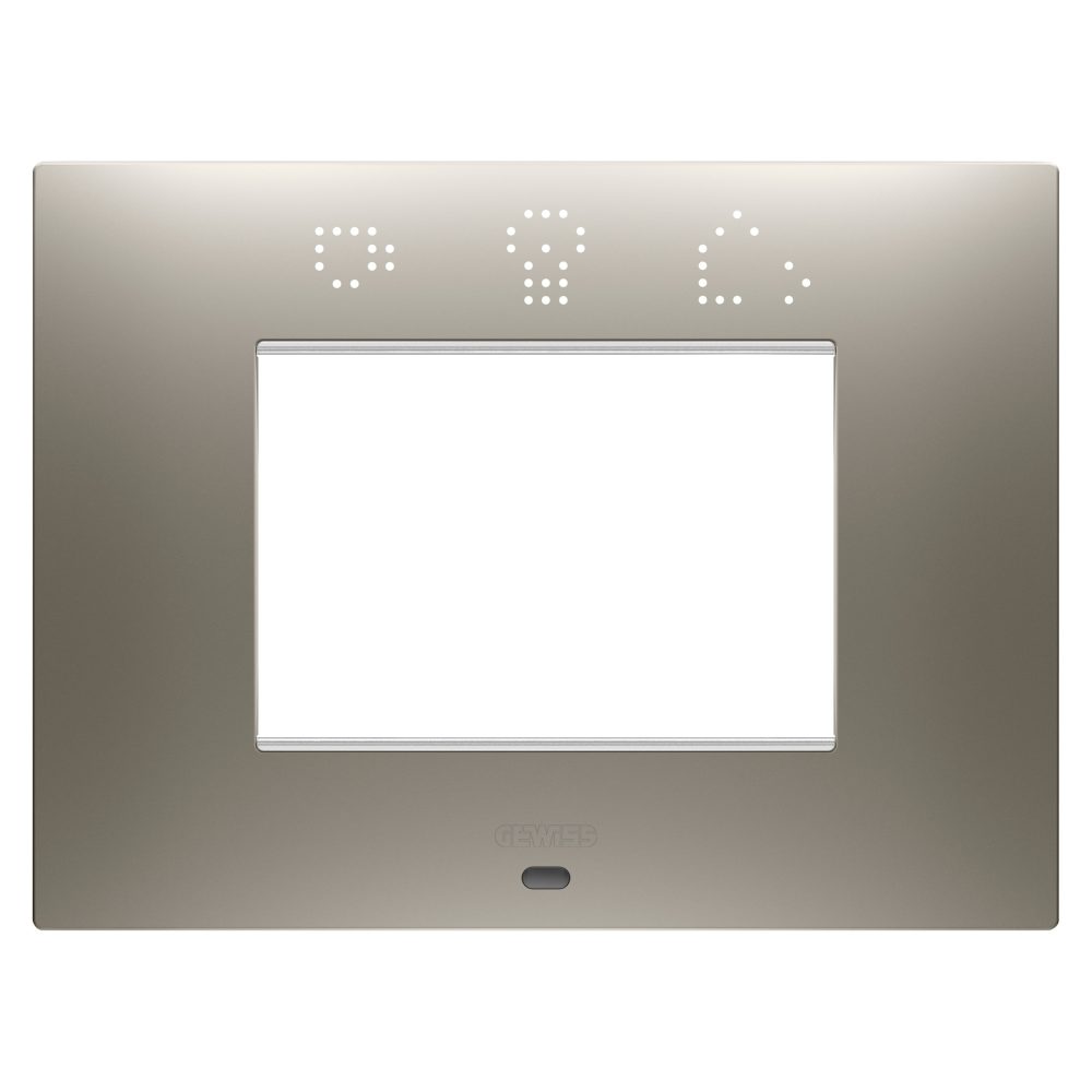  placca ego smart - in tecnopolimero verniciato - 3 posti - acciaio - chorusmart