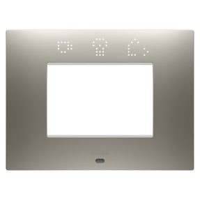 plaque ego smart - en technopolymère peint - 3 modules - acier - chorusmart