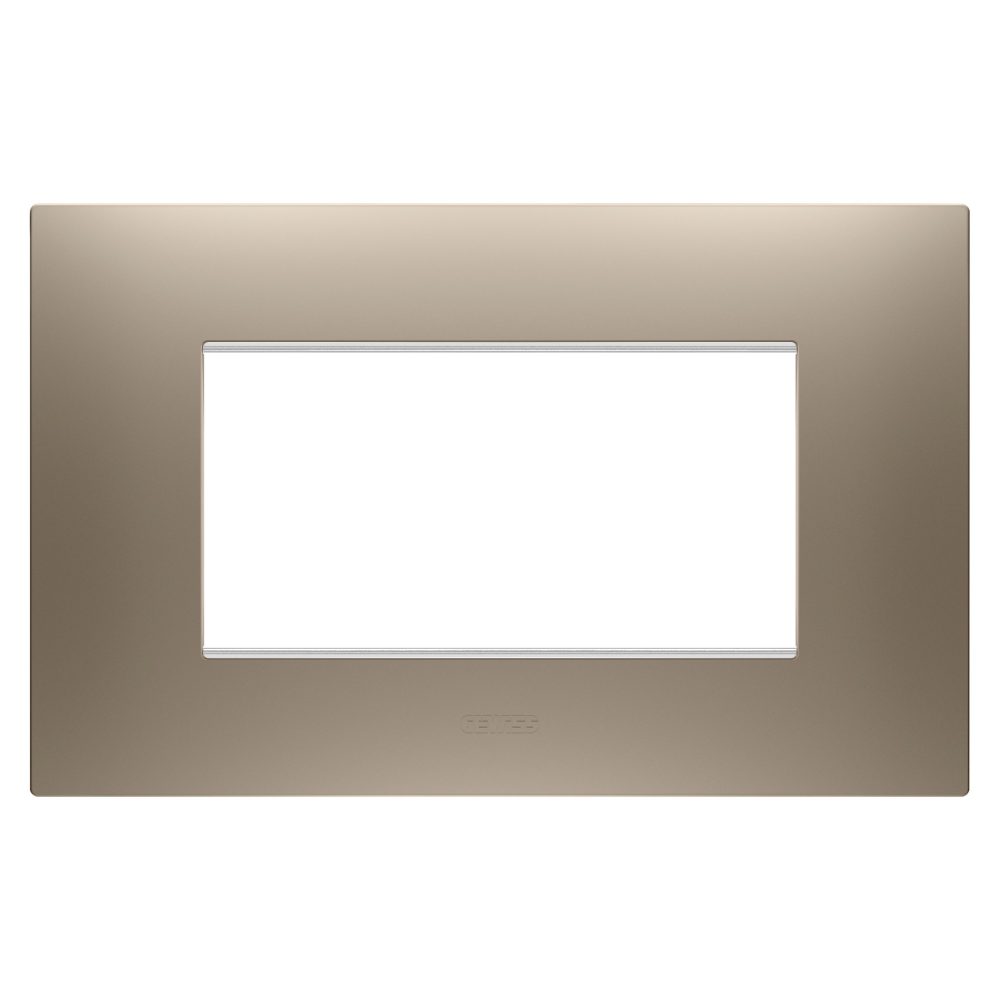  ego plate - in painted technopolymer - 4 modules - light bronze - chorusmart