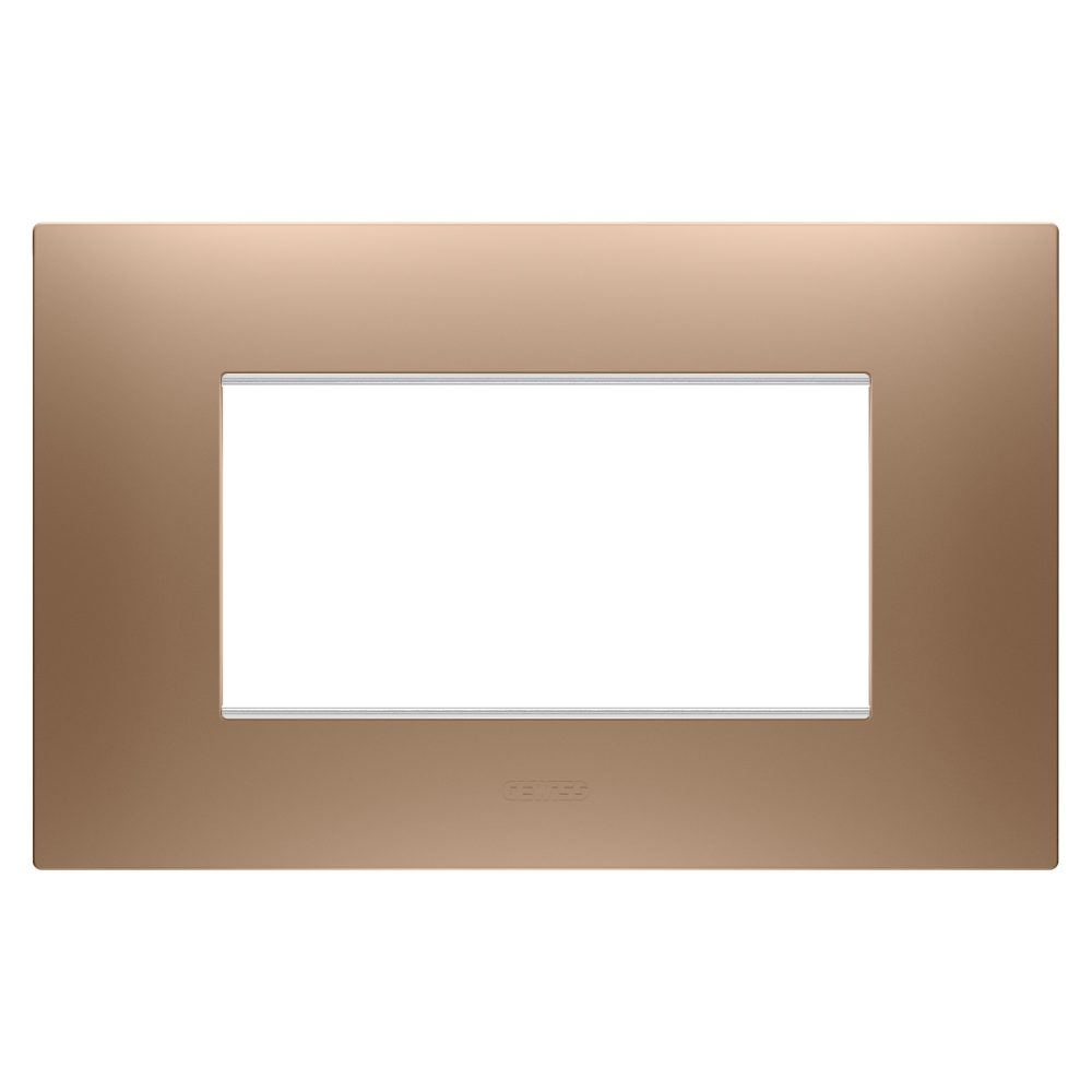  ego plate - in painted technopolymer - 4 modules - soft copper - chorusmart