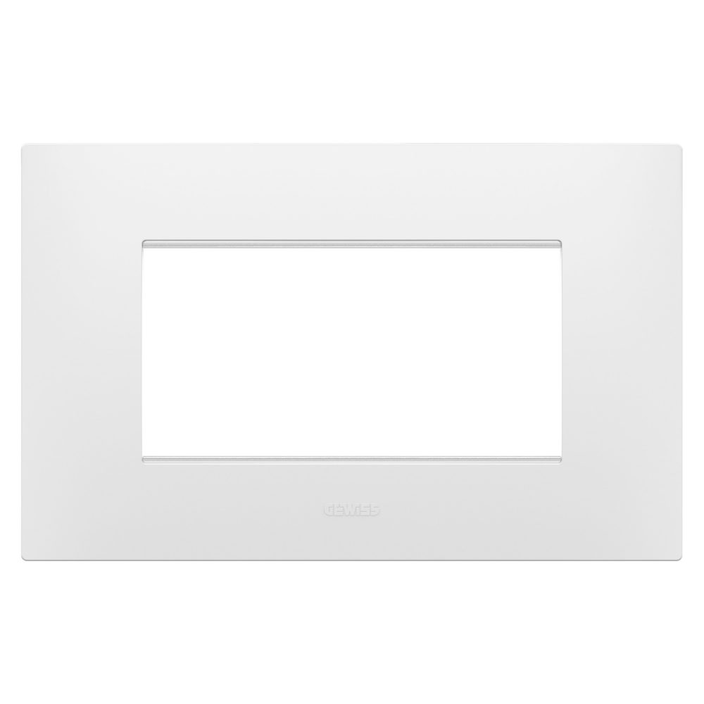  ego plate - in technopolymer - 4 modules - satin white - chorusmart