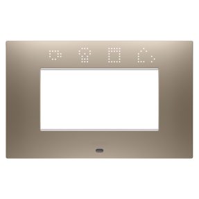 PLACCA EGO SMART - IN TECNOPOLIMERO VERNICIATO - 4 POSTI - BRONZO CHIARO - CHORUSMART