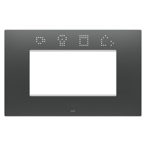 EGO SMART PLATE - IN PAINTED TECHNOPOLYMER - 4 MODULES - SATIN BLACK - CHORUSMART