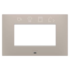 abdeckrahmen ego smart - in lackiertem technopolymer - 4 module - dunkelsand - chorusmart