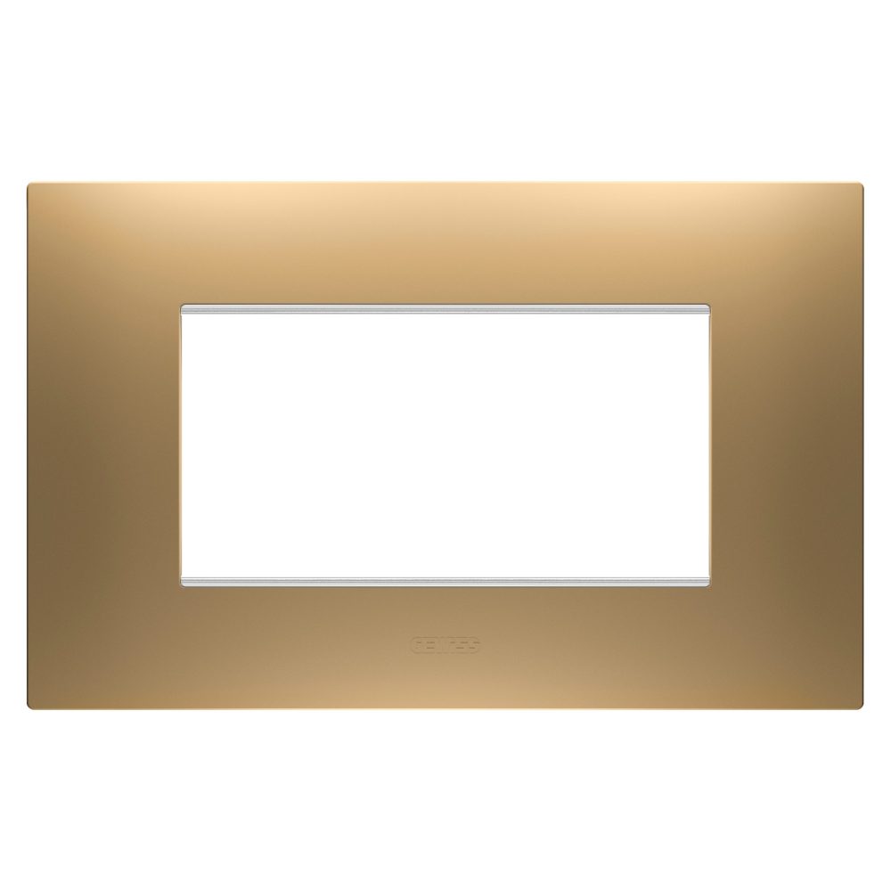  ego plate - in painted technopolymer - 4 modules - gold - chorusmart