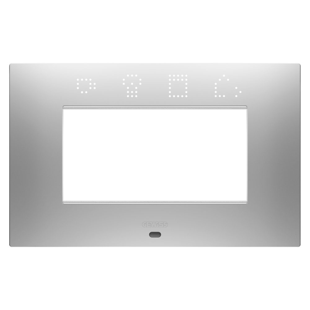  placca ego smart - in tecnopolimero verniciato - 4 posti - magnetic gray - chorusmart