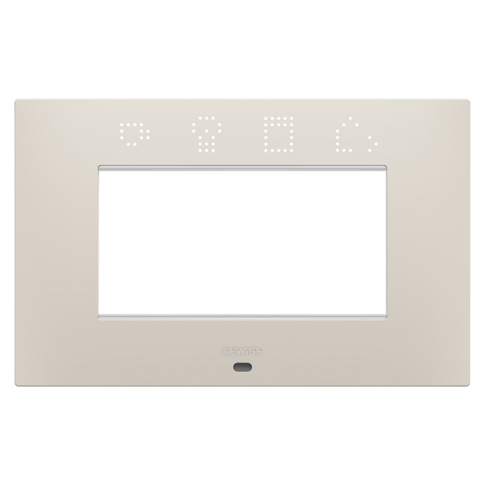  plaque ego smart - en technopolymère peint - 4 modules - beige naturel - chorusmart