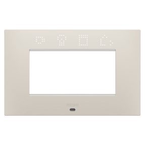 plaque ego smart - en technopolymère peint - 4 modules - beige naturel - chorusmart