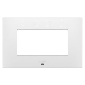 PLACCA EGO SMART - IN TECNOPOLIMERO VERNICIATO - 4 POSTI - BIANCO SATINATO - CHORUSMART