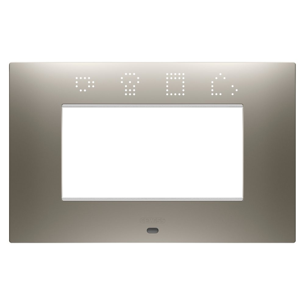  plaque ego smart - en technopolymère peint - 4 modules - acier - chorusmart