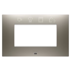 abdeckrahmen ego smart - in lackiertem technopolymer - 4 module - stahl - chorusmart