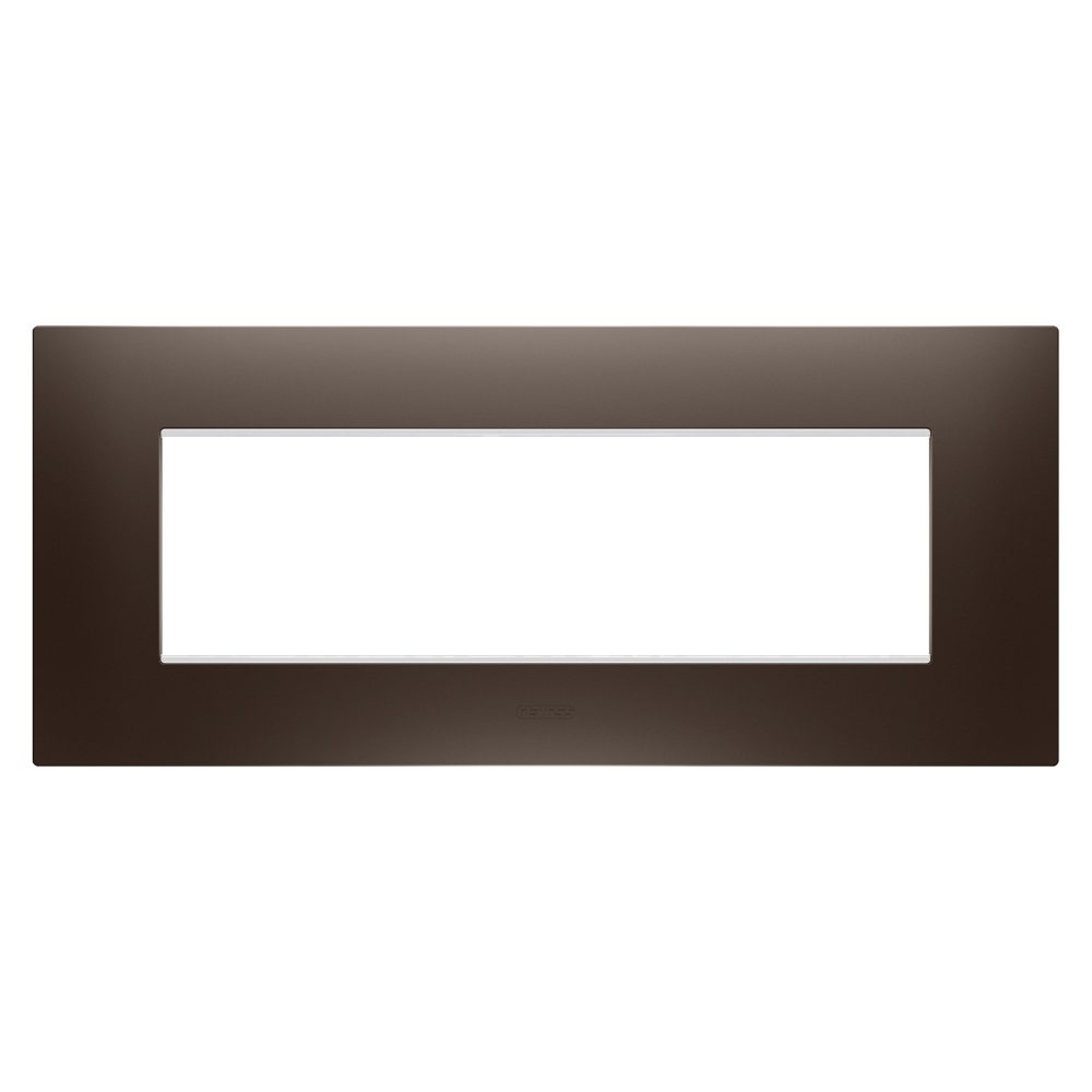  ego plate - in painted technopolymer - 7 modules - brown shade - chorusmart