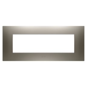 placa ego - en tecnopolímero barnizado - 7 módulos - acero - chorusmart