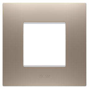 mezinárodní rámeček ego – z technopolymeru opatřeného nátěrem – 2 moduly – světlý bronz – chorusmart