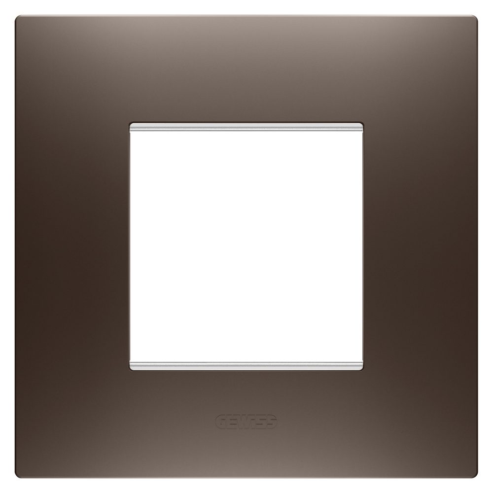  ego international plate - in painted technopolymer - 2 modules - brown shade - chorusmart