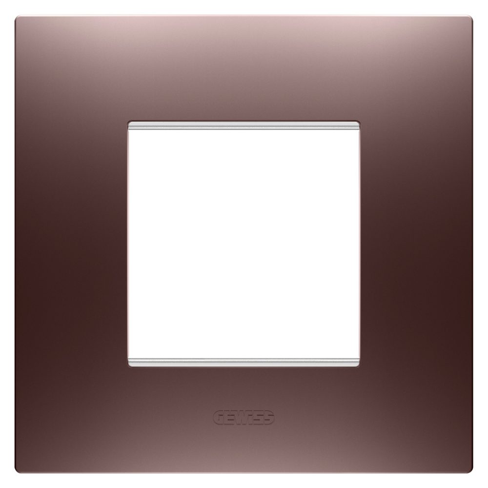  abdeckrahmen ego international - in lackiertem technopolymer - 2 module - kupfer - chorusmart