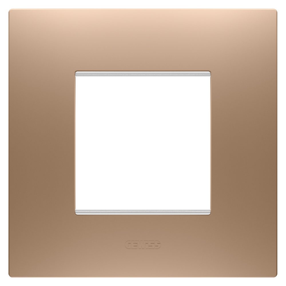  ego international plate - in painted technopolymer - 2 modules - soft copper - chorusmart