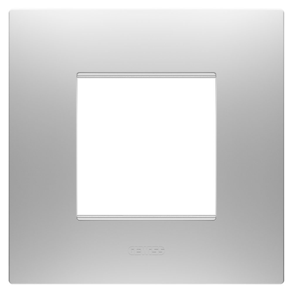  placa ego international - en tecnopolímero barnizado - 2 módulos - gris magnético - chorusmart