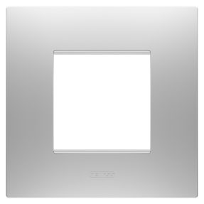 mezinárodní rámeček ego – z technopolymeru opatřeného nátěrem – 2 moduly – magnetická šedá – chorusmart