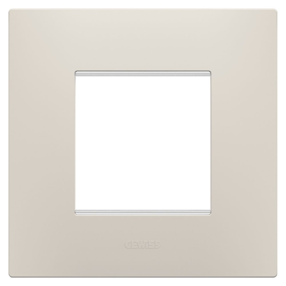  abdeckrahmen ego international - in technopolymer - 2 module - naturbeige - chorusmart