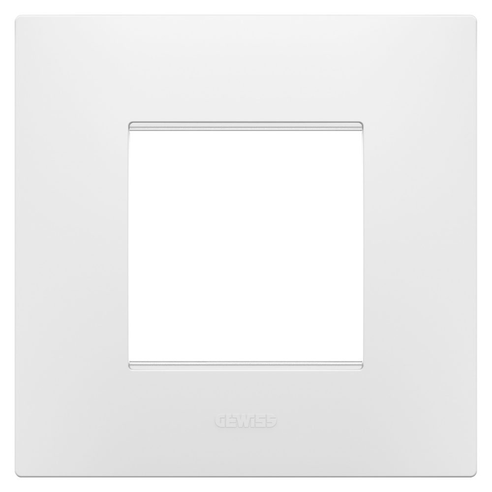 abdeckrahmen ego international - in technopolymer - 2 module - weiss satiniert - chorusmart
