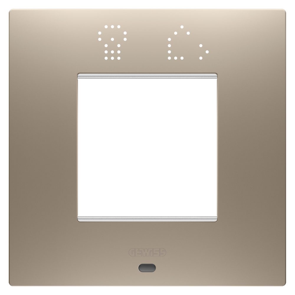  abdeckrahmen ego smart international - in lackiertem technopolymer - 2 module - hellbronze - chorusmart