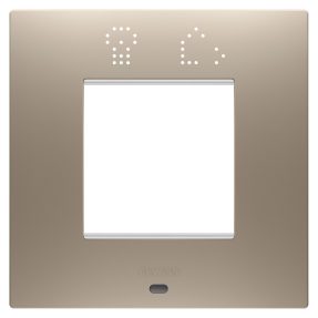 EGO SMART INTERNATIONAL PLATE - IN PAINTED TECHNOPOLYMER - 2 MODULES - LIGHT BRONZE - CHORUSMART