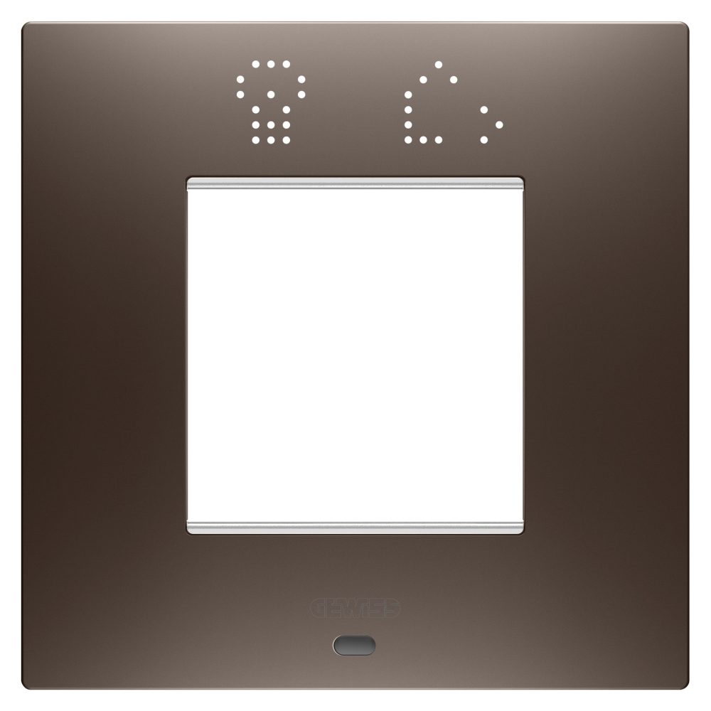  placca ego smart international - in tecnopolimero verniciato - 2 posti - brown shade - chorusmart
